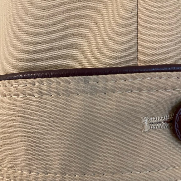 Vintage Etienne Aigner Reversible Burgundy Tan Trench Coat Belted Wrap Size 6 - Picture 11 of 16